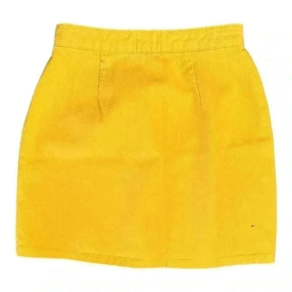 Urban Outfitters Yellow Zip up BDG High Rise Denim Skirt XS - Picture 4 of 5
